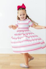 Mila & Rose Pastel Stripes S/S Pocket Twirl Dress