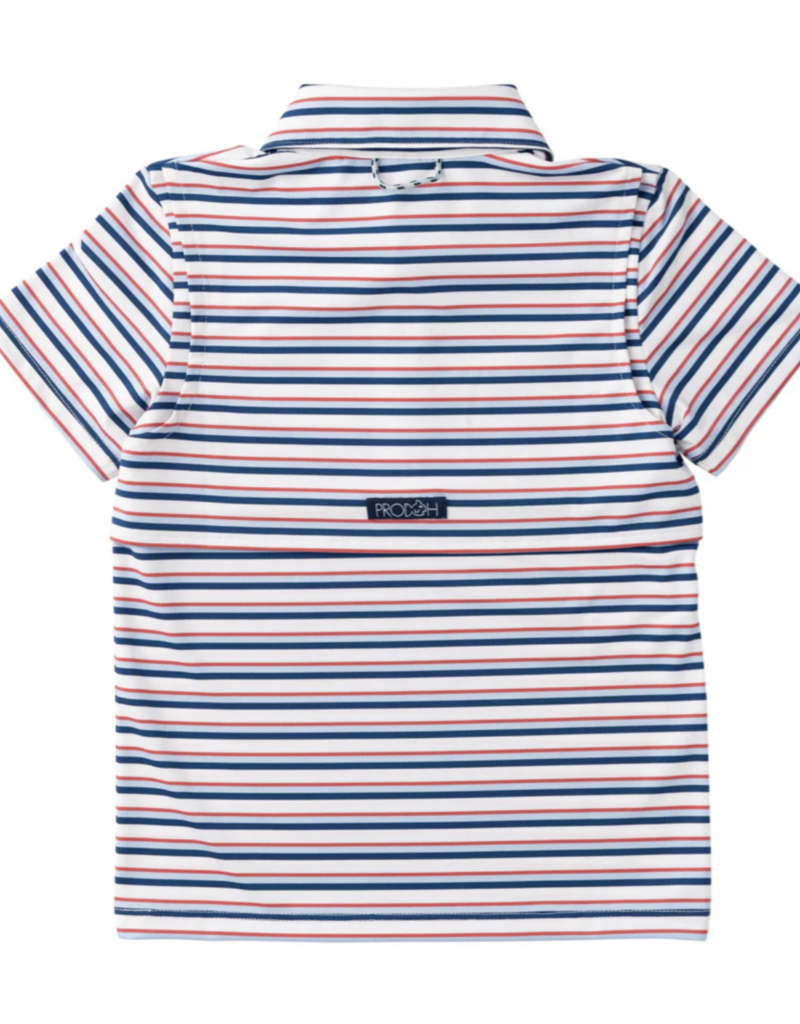 Prodoh S/S Pro Perf Polo Independence Day Stripe