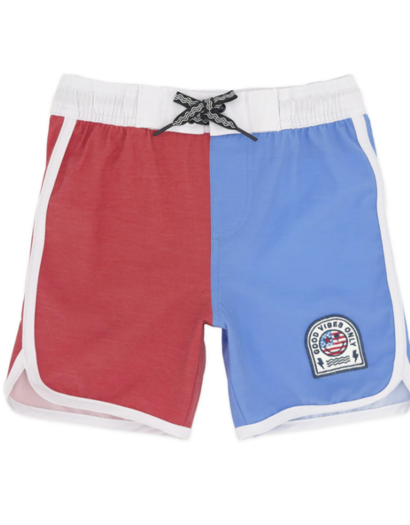 Feather 4 Arrow Scallop Boardshort True Red