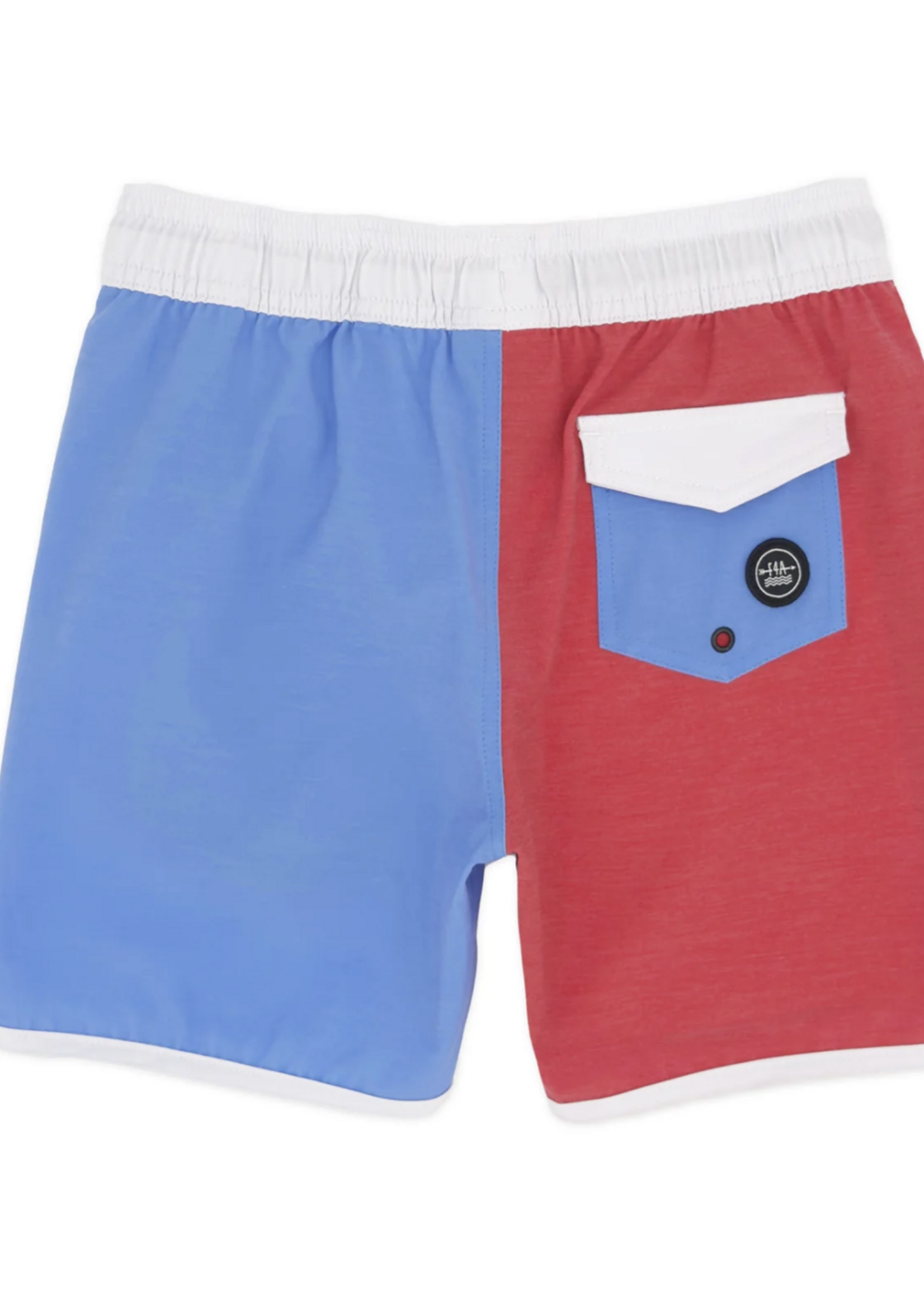 Feather 4 Arrow Scallop Boardshort True Red