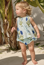 Pink Chicken baby girls jaipur 2-pc set - light blue dandelion