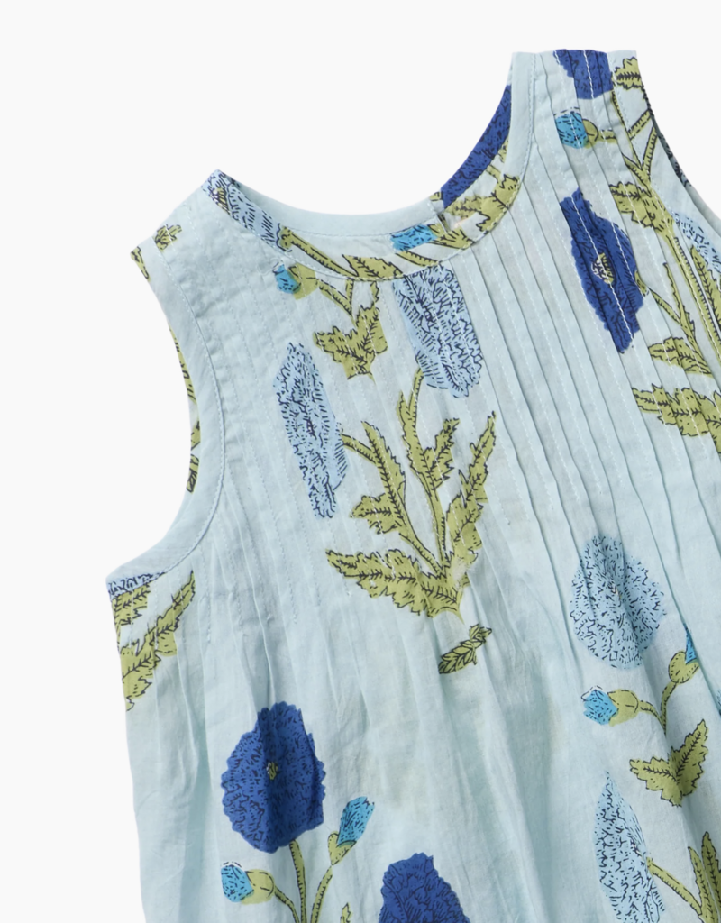 Pink Chicken baby girls jaipur 2-pc set - light blue dandelion