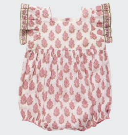 Pink Chicken baby girls elsie bubble - pink dahlia floral