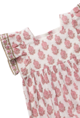 Pink Chicken baby girls elsie bubble - pink dahlia floral