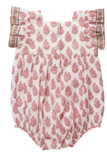Pink Chicken baby girls elsie bubble - pink dahlia floral
