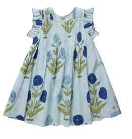 Pink Chicken girls jaipur dress - light blue dandelion