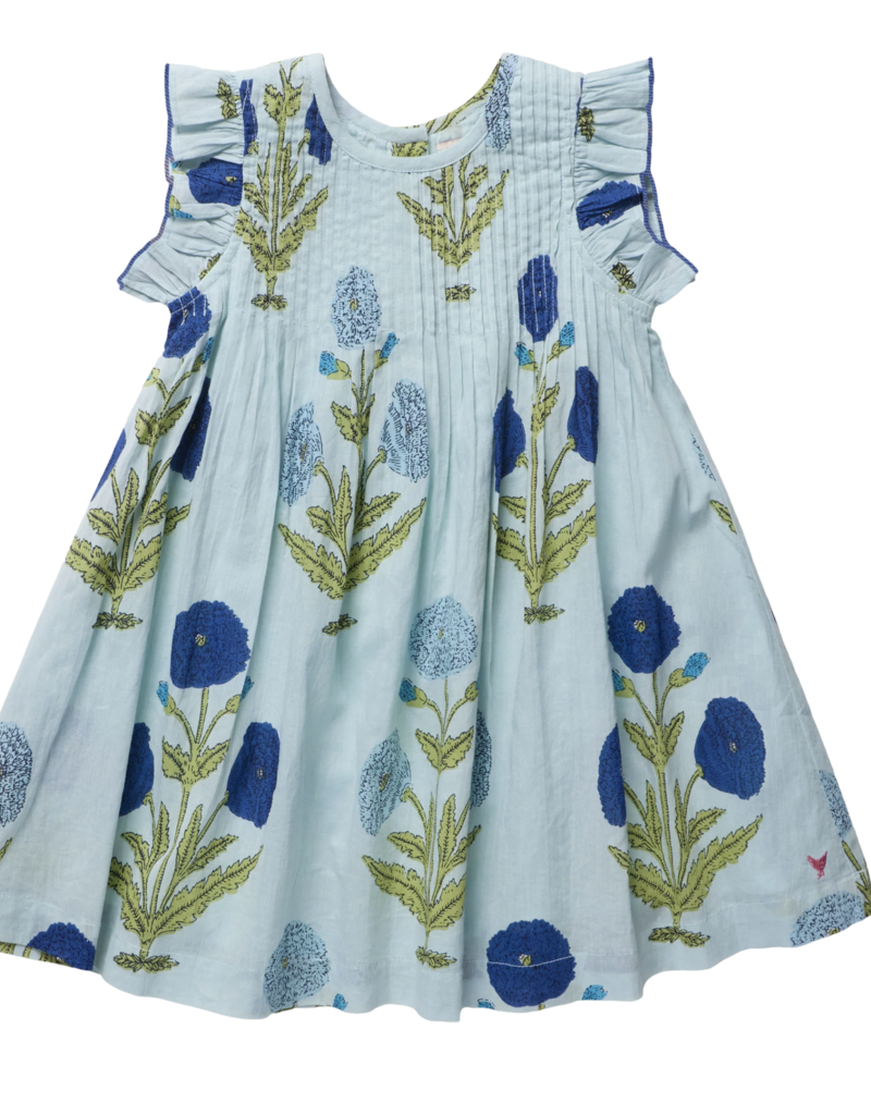 Pink Chicken girls jaipur dress - light blue dandelion