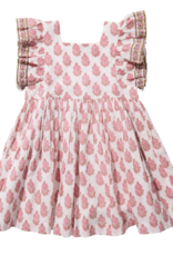 Pink Chicken elsie dress - pink dahlia floral