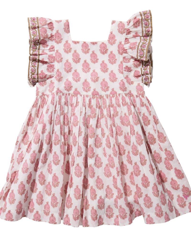 Pink Chicken elsie dress - pink dahlia floral