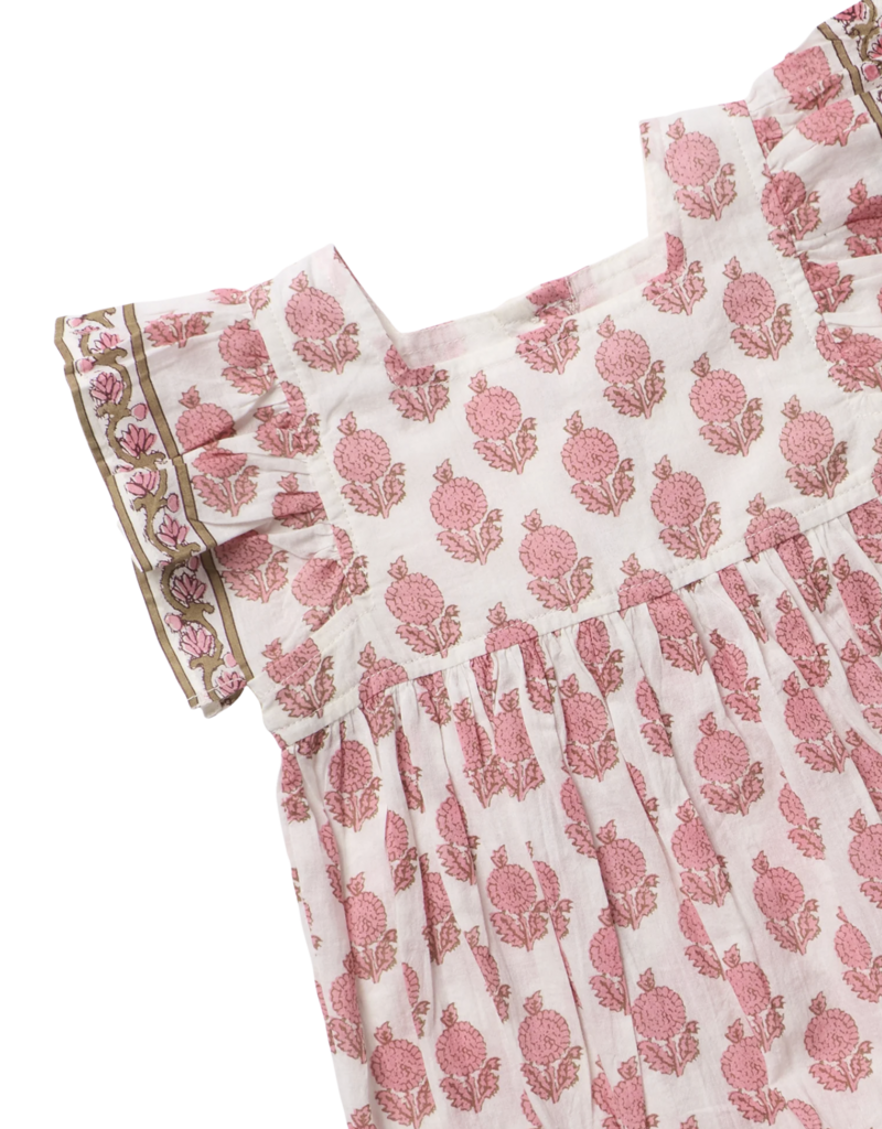 Pink Chicken elsie dress - pink dahlia floral