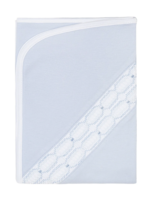 Nellapima Signature Smocked Boys Blue Receiving Blanket