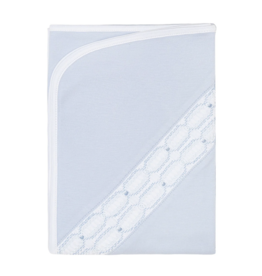 Nellapima Signature Smocked Boys Blue Receiving Blanket