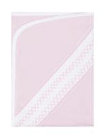 Nellapima Signature Smocked Girls Pink Receiving Blanket
