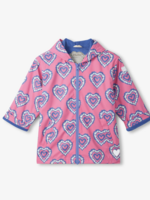 Hatley Kids Heart Burst Color Change Zip Up Rain Jacket