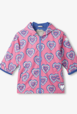 Hatley Kids Heart Burst Color Change Zip Up Rain Jacket