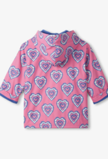 Hatley Kids Heart Burst Color Change Zip Up Rain Jacket