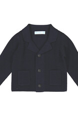 Abel & Lula Navy Knit Button Up Jacket