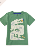 Tea Collection CROC AND CITRUS GRAPHIC TEE ENGLISH IVY