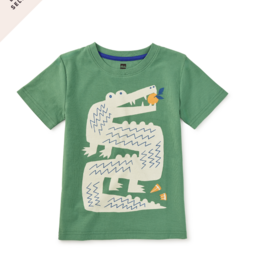 Tea Collection CROC AND CITRUS GRAPHIC TEE ENGLISH IVY