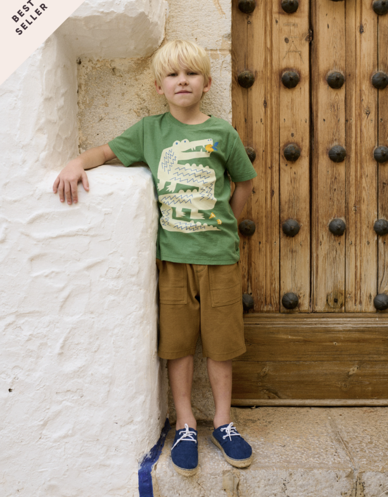 Tea Collection CROC AND CITRUS GRAPHIC TEE ENGLISH IVY