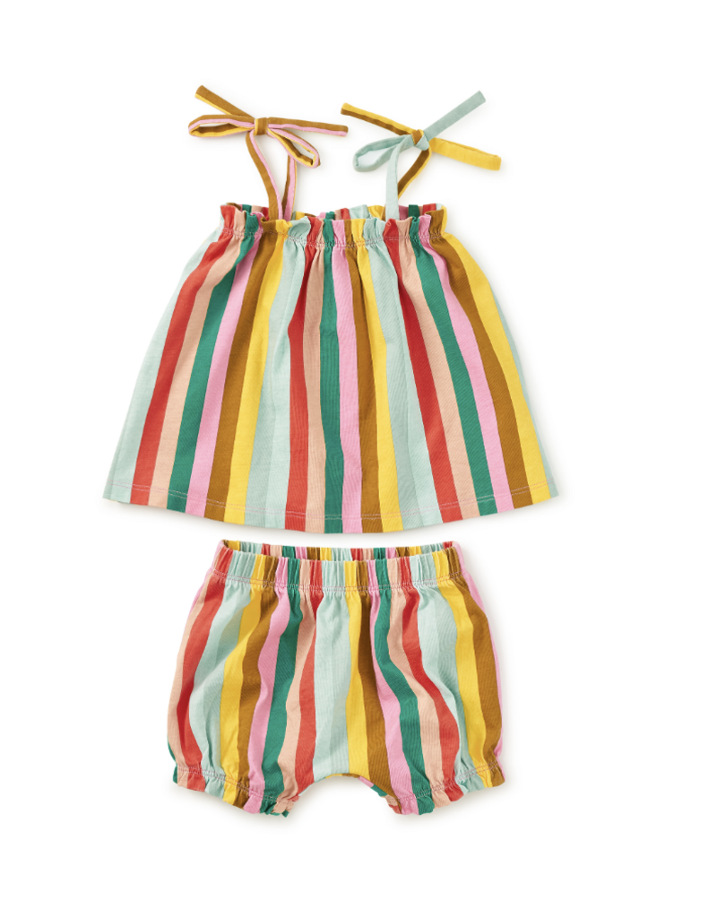 Tea Collection TIE SHOULDER BABY SET SAN SEBASTIAN STRIPE