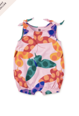 Tea Collection TIE SHOULDER BABY ROMPER BUTTERFLY SPOT