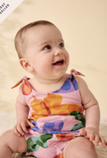 Tea Collection TIE SHOULDER BABY ROMPER BUTTERFLY SPOT
