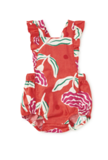 Tea Collection RUFFLE BUBBLE BABY ROMPER FLAMENCO CARNATION