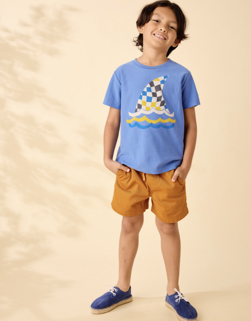 Tea Collection FIN IN THE FLOW GRAPHIC TEE BLUE YARROW