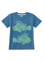 Tea Collection PAINTED SCORPION FISH GRAPHIC TEE CADET BLUE