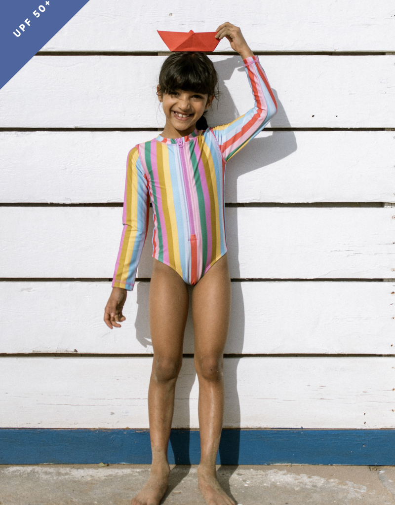 Tea Collection L/S ONE-PIECE SWIMSUIT SAN SEBASTIAN STRIPE