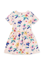 Tea Collection SHORT SLEEVE TWIRL DRESS MIRO FLORAL