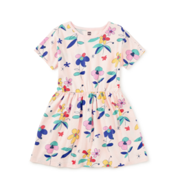 Tea Collection SHORT SLEEVE TWIRL DRESS MIRO FLORAL