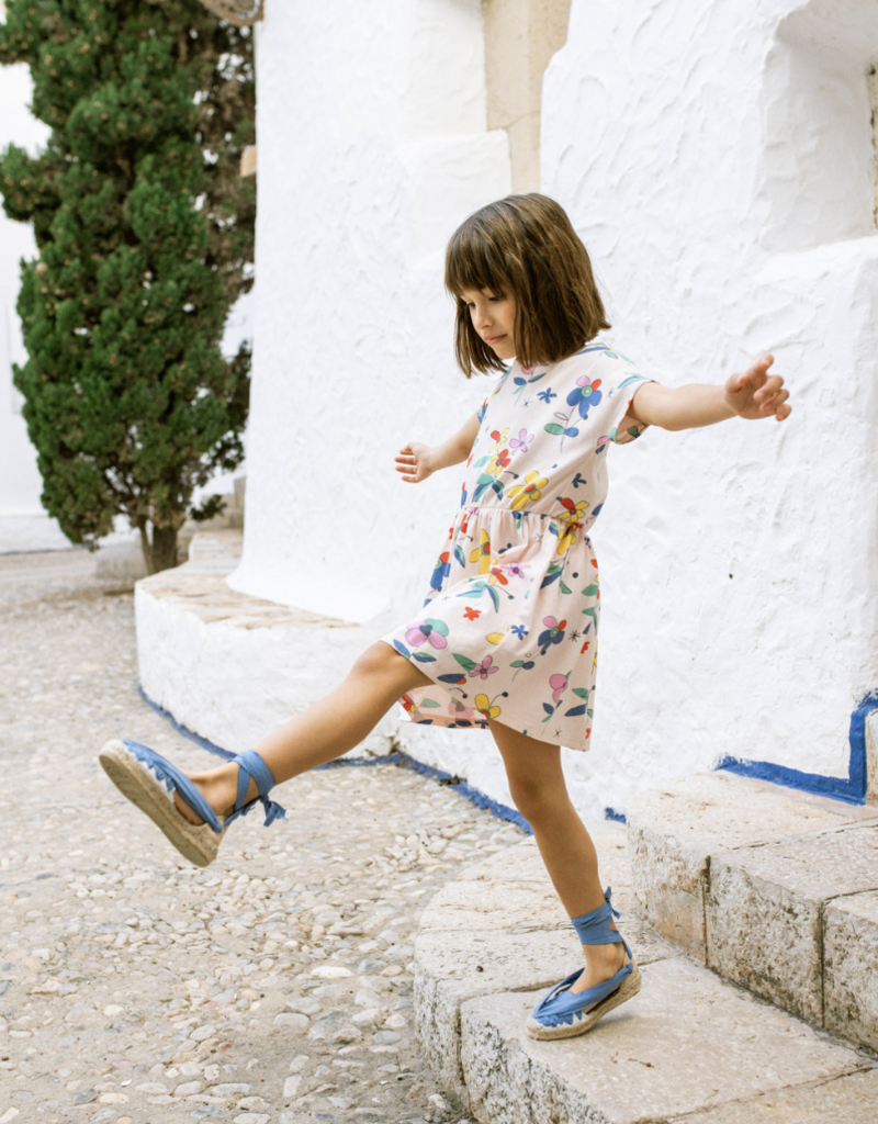 Tea Collection SHORT SLEEVE TWIRL DRESS MIRO FLORAL