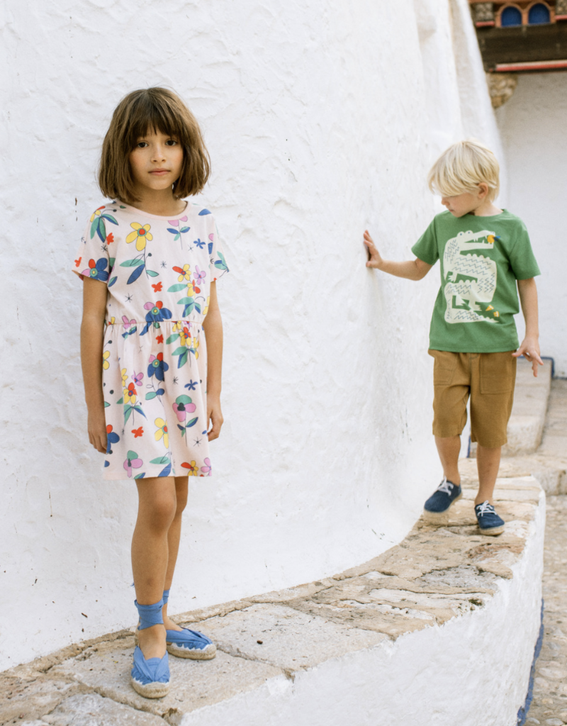 Tea Collection SHORT SLEEVE TWIRL DRESS MIRO FLORAL