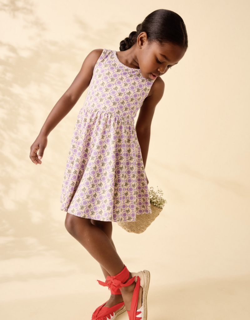 Tea Collection SLEEVELESS BALLET DRESS TILE FLORAL