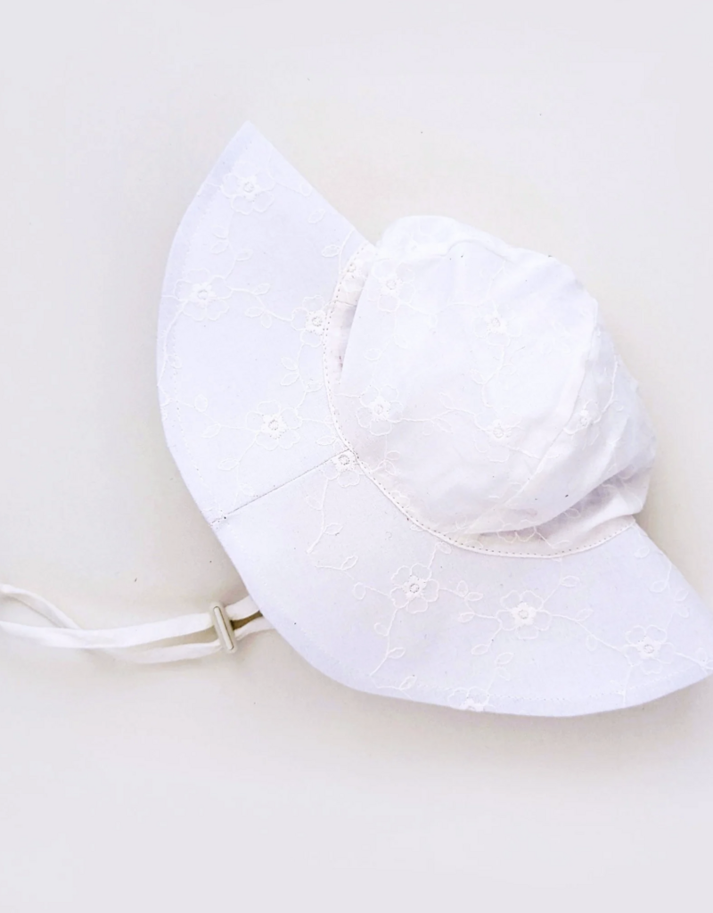 Embroidered Sunhat White
