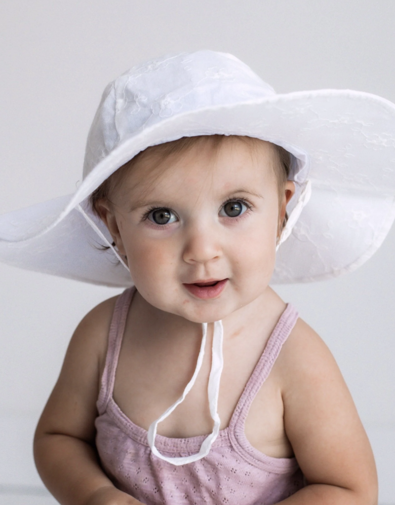Embroidered Sunhat White