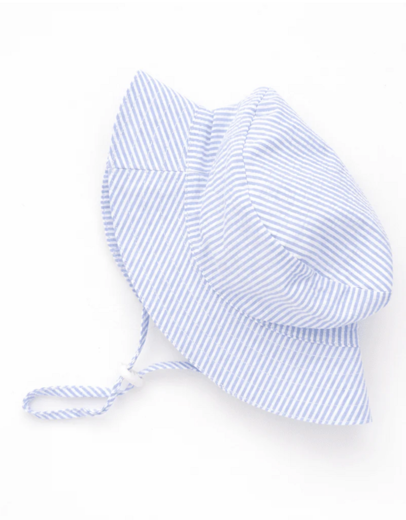 Blue Seersucker Bucket Hat