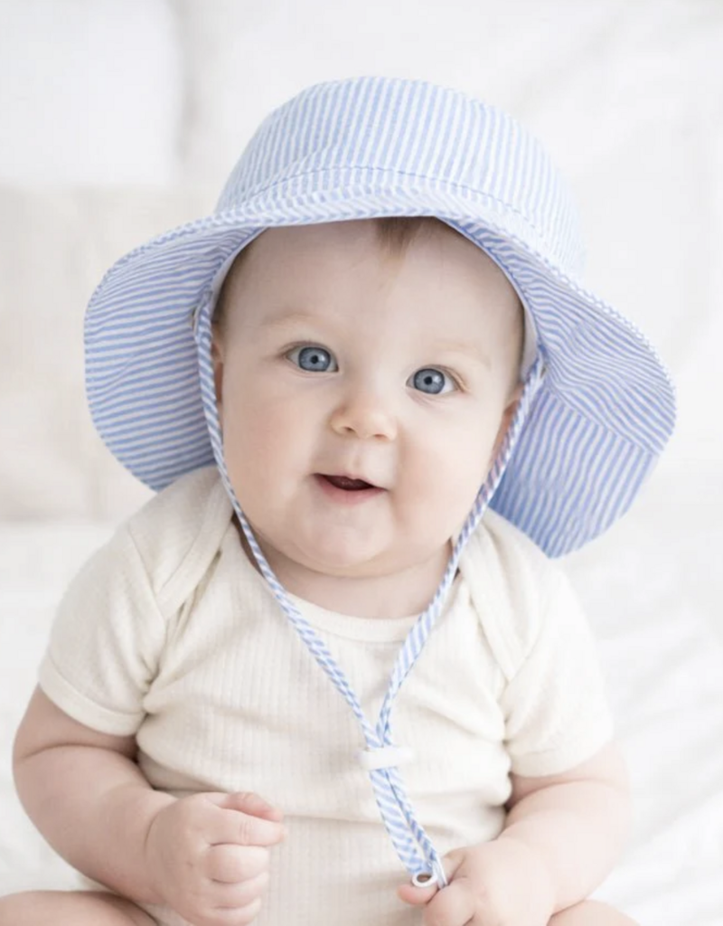 Blue Seersucker Bucket Hat
