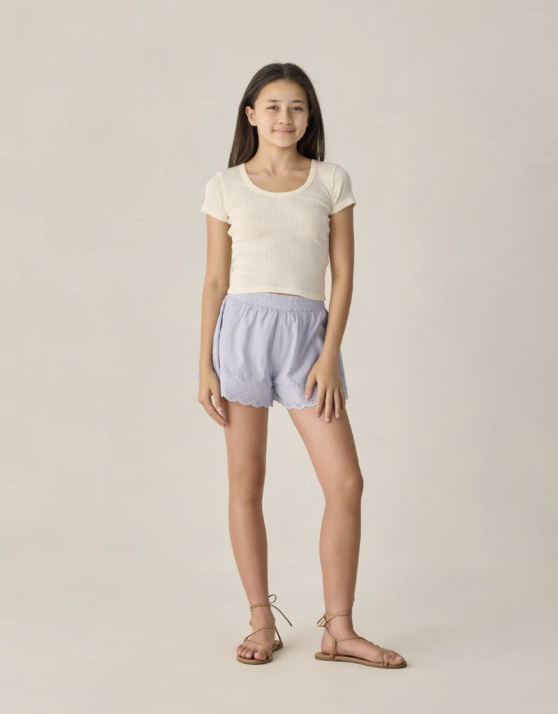 Rylee + Cru LLC TEEN POINTELLE JERSEY IVORY