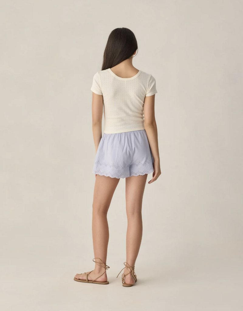Rylee + Cru LLC TEEN POINTELLE JERSEY IVORY