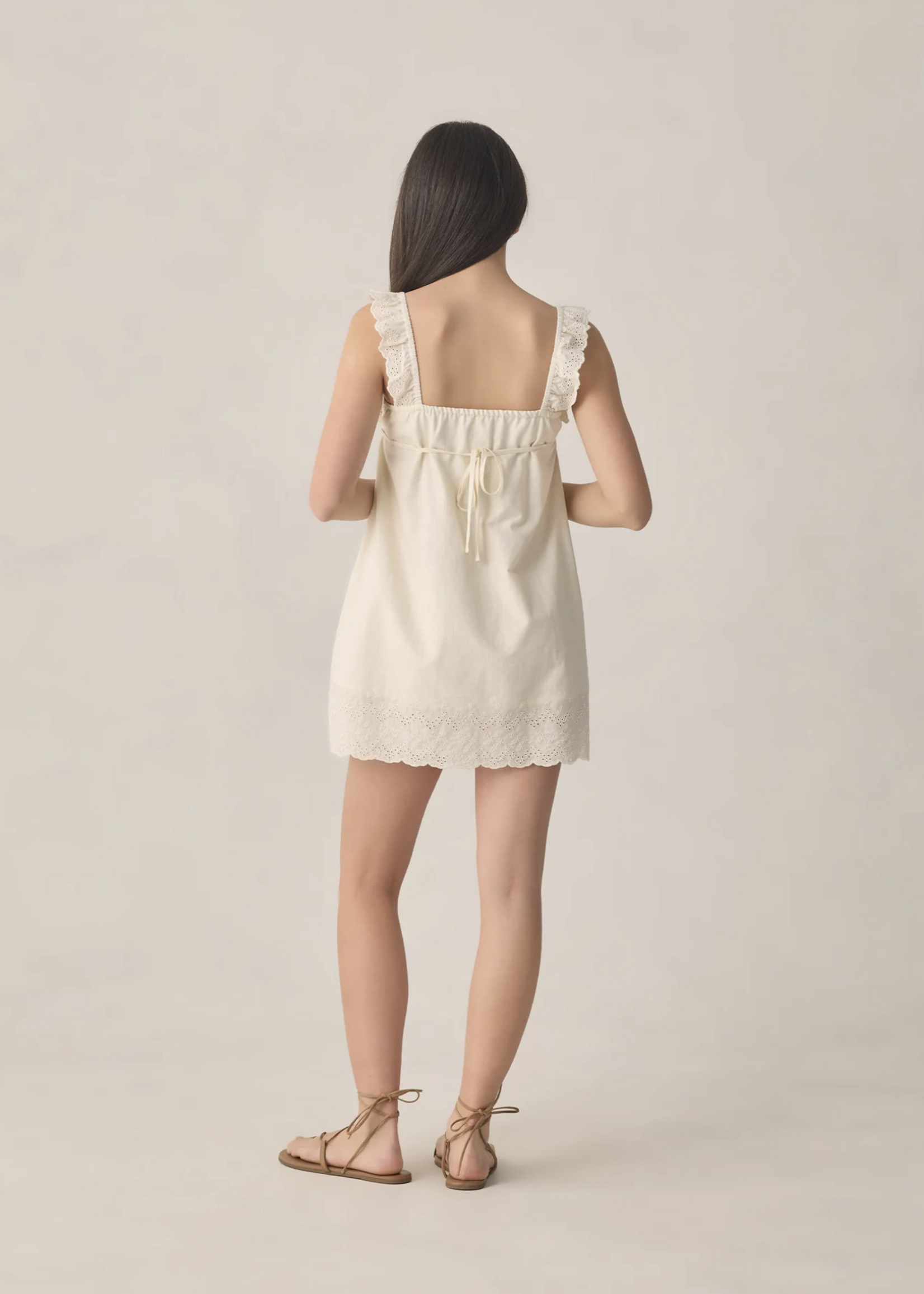 Rylee + Cru LLC TEEN IDA MINI DRESS IVORY