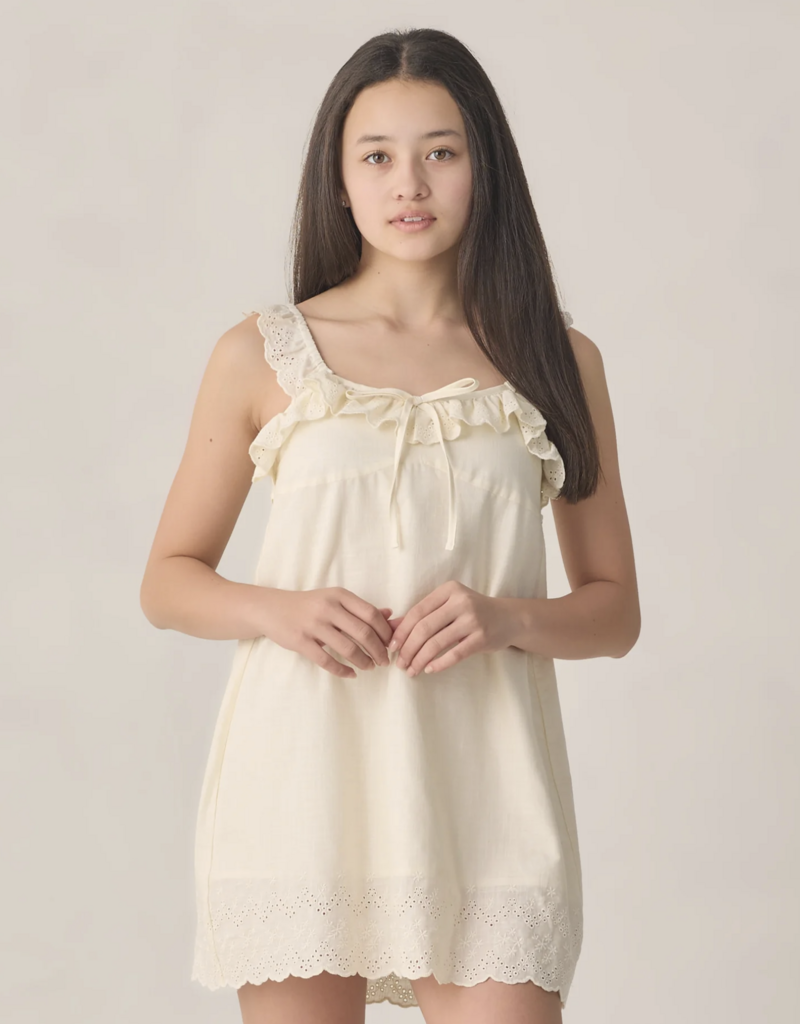 Rylee + Cru LLC TEEN IDA MINI DRESS IVORY