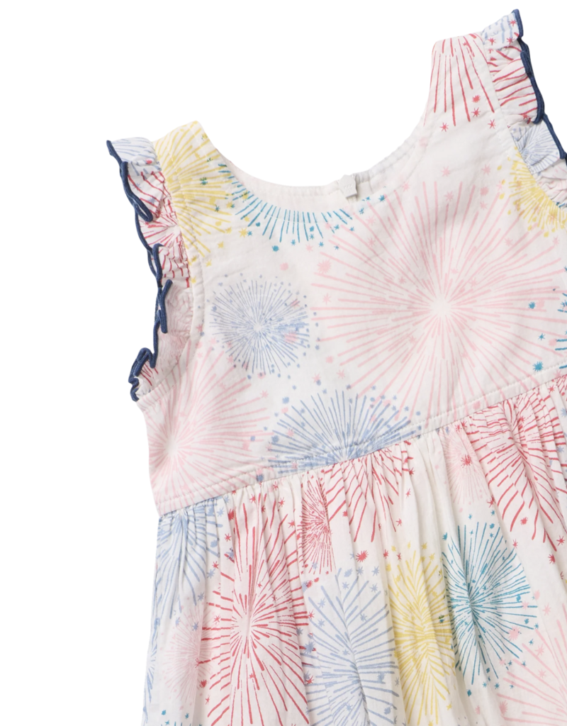 Pink Chicken GIRLS KELSEY DRESS - FIREWORKS