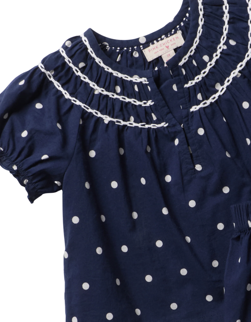 Pink Chicken MILLIE 2-PC SET - NAVY DOT