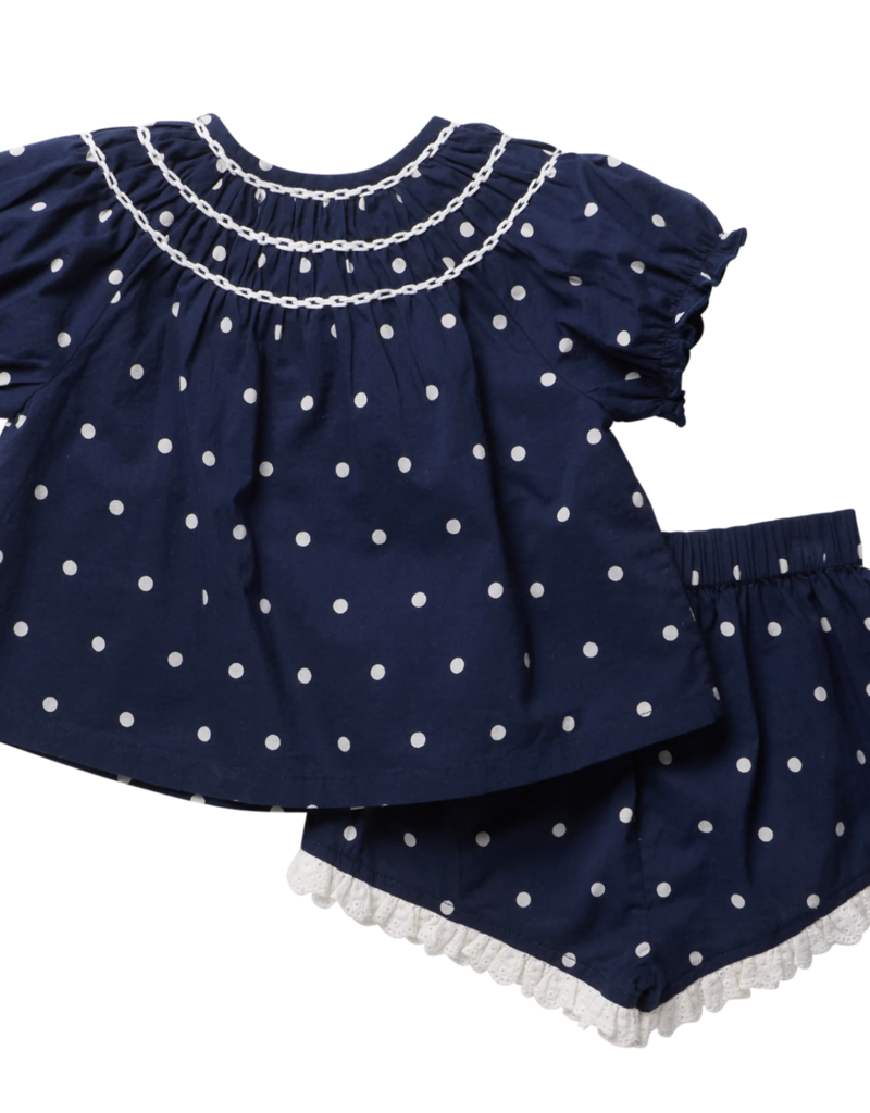 Pink Chicken MILLIE 2-PC SET - NAVY DOT