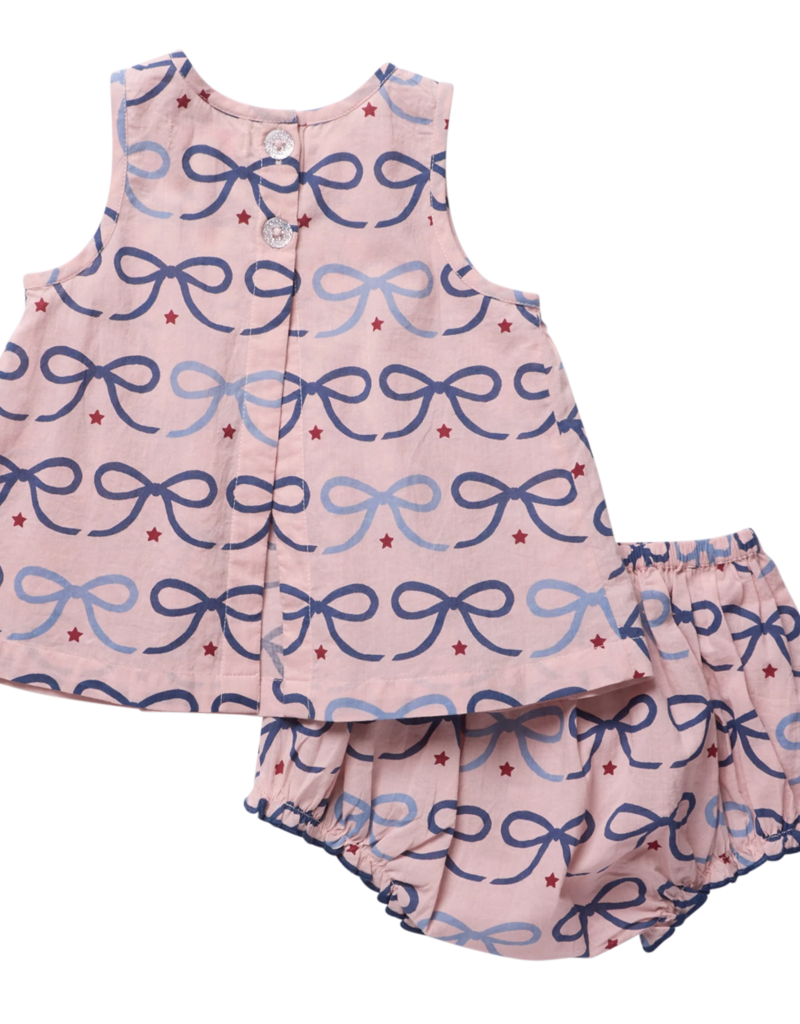 Pink Chicken BABY GIRLS JAIPUR 2-PC SET - PINK BOWS