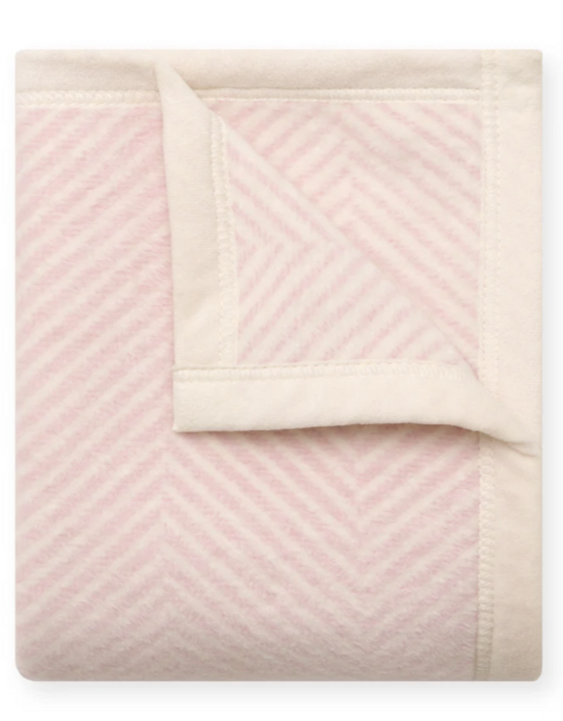 ChappyWrap Harborview Herringbone Ballet Pink Mini Blanket