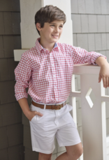 Little English Button Down Shirt Red Windowpane